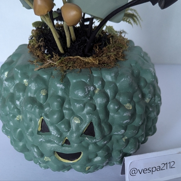 Target Halloween Hyde & Eek Planter Midnight Forest Pumpkin Faux Ferns Mushroom - Picture 6 of 8